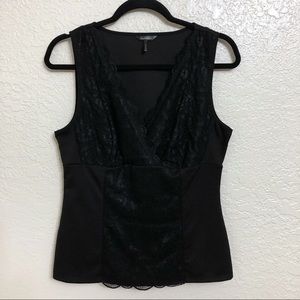Daisy Fuentes Black Lace Sleeveless Top